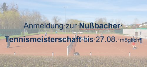 Nußbacher Vereinsmeisterschaft 2021